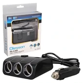 Olesson 1506 12-24v Çift Usb Girişli 120w 80 Cm Kablolu 3'lü Araç Çakmak Çoklayıcı - 1