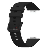 Huawei Watch Fit 2 Uyumlu PureLux Tam Uyumlu Silikon Kordon  Siyah - 4