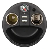 Olesson 1640 12-24v Çift Usb Girişli 120w 80cm Kablolu Dijital Voltaj Ekranlı 2'li Araç Çakmak Çoklayıcı - 3