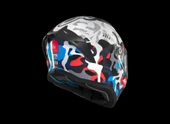 KASK MT STINGER YOZU A7 PARLAK MAVİ/BEYAZ - 4