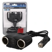Olesson 1630 12-24v Çift Usb Girişli 120w 80cm Kablolu 2'lı Araç Çakmak Çoklayıcı - 1