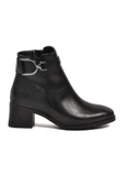 Aspor Siyah Fermuarlı Polarlı Kadın Topuklu Bot - 2