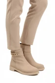 Aspor Bej İçi Kürklü Fermuarlı Kadın Topuklu Bot thumbnail 1