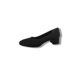 Zerhan 1003 Kadın Siyah Pırıltılı Alçak Topuklu Ayakkabı thumbnail 3