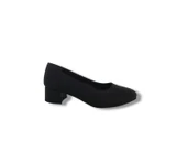 Zerhan 1003 Kadın Siyah Pırıltılı Alçak Topuklu Ayakkabı thumbnail 5