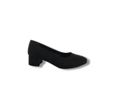 Zerhan 1003 Kadın Siyah Pırıltılı Alçak Topuklu Ayakkabı thumbnail 1