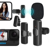 Ayt Magicvoice K8 Kablosuz Type-C Vlogger Yaka Mikrofonu Android GOPro Iphone Ipad Uyumlu 20 Metre Çekim Kablosuz - 1