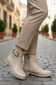 Aspor Bej Fermuarlı İçi Polarlı Kadın Topuklu Bot thumbnail 3