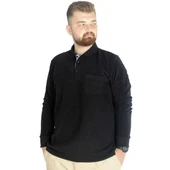 Erkek Sweat Polo Cepli Selanik Basic 20441 Siyah - 1
