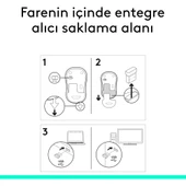 Logitech M185 USB Alıcılı Kompakt Kablosuz Mouse - Mavi thumbnail 8