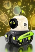 Robot Projeksiyon Gece Lambası Hoparlörlü Şarjlı Yıldızlı Gökyüzü Temalı Led Projeksiyon Lambası thumbnail 1