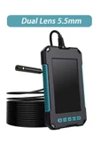 Ekranlı Çift Kameralı 10 Mt Hafıza Kart Destekli Sert Kablo Yılan Endoskop Kamera 5.5 Mm 4.3 Inc thumbnail 1