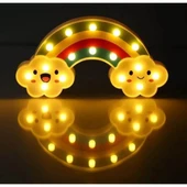 Gülen Bulutlu Gökkuşağı LED Gece Lambası thumbnail 1