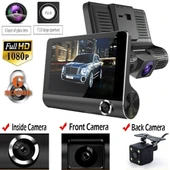 AteşTech 1080P Full HD 3 Kameralı Araç İçi Sensörlü Geri Görüş Kameralı Dashcam - 2