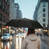 Siyah Kılıflı Otomatik Kompakt Şemsiye thumbnail 3