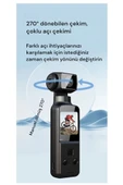 4k Ultra Hd 270° Döndürülebilir Su Geçirmez Wifi Vlog Spor Ve Aksiyon Kamerası thumbnail 5