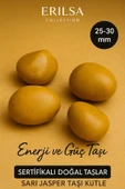 Sertifikalı Doğal Sarı Jasper Taşı Kütle 25-30 mm – Enerji Canlılık ve Güç Taşı - 1