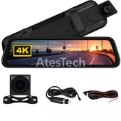 1080P Full HD 9.66” Dokunmatik Çift Kameralı WiFi CarPlay Dikiz Aynası Araç Kamerası - 5