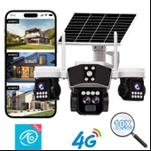 O-Kam 9095 128GB 12MP 10X Zoom 4 Lens 3 Ekran UltraHD 4G Solar Akıllı Güvenlik Kamerası thumbnail 4