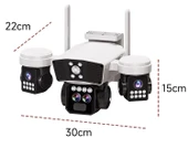 O-Kam 9095 128GB 12MP 10X Zoom 4 Lens 3 Ekran UltraHD 4G Solar Akıllı Güvenlik Kamerası thumbnail 9