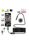 Endoskop 3 İn 1 Yılan Kamera Usb Micro Usb Type-c 20 Metre Sert Kablo thumbnail 1