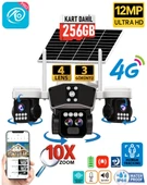 O-Kam 9095 256GB 12MP 10X Zoom 4 Lens 3 Ekran UltraHD 4G Solar Akıllı Güvenlik Kamerası - 1
