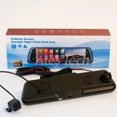 1080P Full HD 9.66” Dokunmatik Çift Kameralı WiFi CarPlay Dikiz Aynası Araç Kamerası - 9