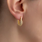 925 Ayar Gümüş Çengelli İğne Küpe thumbnail 3