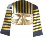 Mısırlı Maskesi Lastik Aparatlı Firavun Maskesi 21x23 cm thumbnail 2