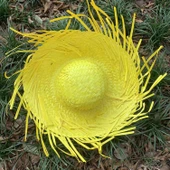 Tropikal Parti Sarı Hasır Hawaii Şapkası thumbnail 2