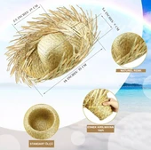 Tropikal Parti Natural Hasır Şapka thumbnail 4