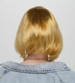 Düz Kesim Küt Parti Peruğu Altın Renk thumbnail 1