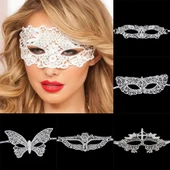 Beyaz Renk Dantel Kesim Balo Maskesi thumbnail 2