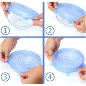 Silikon Yemek Saklama Kapak Seti 6 Adet thumbnail 1