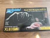 Dolphin 100 Lü Çok Amaçlı Pudrasız Nitril Eldiven Siyah S-M-L-XL Beden - 2
