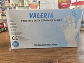 VALERİA Lateks Pudralı Muayene Eldiveni 100'lü Beyaz M - 1