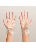 Pe Eldiven - Şeffaf Eldiven - Tek Kullanımlık Eldiven - Plastik Eldiven - 500 Adet 5 paket - 3