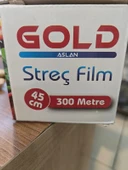 GOLD Gıda Streç Film 300 M * 45 cm 8 Mikron Kutulu Kayar Bıçaklı - 1