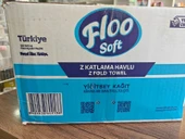 Floosoft Z Katlama Kağıt Havlu 200 Lü 12 Paket Dispenser Peçete 2400 Adet - 1