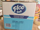 FLOOSOFT MASAÜSTÜ DİSPENSER PEÇETE 18 PAKET 100 LÜ 1800 ADET - 1