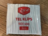 TEL KLİPS 1000 ADET BEYAZ RENK - 1