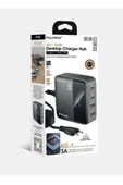 65w Masaüstü 4 Portlu Hızlı Şarj Cihazı İstasyonu 2xusb-a, 2xtype-c Giriş,1,5 Mt. Kablo - 5