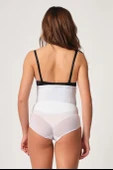 BEYAZ MI Emay 2945 Tül Karyokalı Slip Lazer Korse thumbnail 3