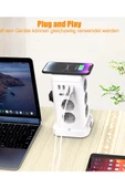Wp-707 3 Usb-a + 1 Type-c Çıkışlı Kule Tipi Akım Korumalı Çoklu Priz - Tek Tuş Kontrol Masaüstü - 5