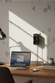 Çoklu Priz Yüksek Gerilim Korumalı 2 li Priz 1xusb 1xtype-c Çıkışlı Grup Priz Çoğaltıcı - 4