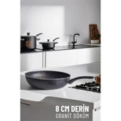 ModaCar 8 Cm Derin Wok Tava Granit Döküm L.Kinnaird - 1