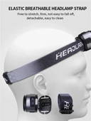 WATTON Şarjlı Kafa Lambası Baret ve Kamp Işığı Çok Fonksiyonlu (TYP-C Şarjlı Mıknatıslı Askı Kancalı) - 5