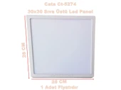 CATA 30W 30x30 Kare Led Panel Armatür Sıva Üstü BEYAZ Kasa Beyaz Işık 6400k 3200lm 220v IP20 thumbnail 1
