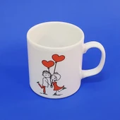 Mutlu Çift Temalı Kupa Bardak - 1