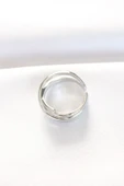 Kalın Silver Renk Ayarlanabilir Yüzük - TJ-BYK3102 - 2